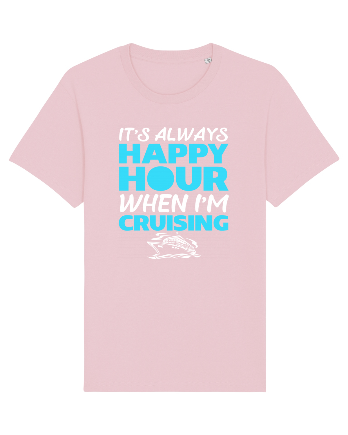 Tricou mânecă scurtă Unisex Rocker Cotton Pink