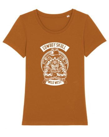 Cowboy Skull White Roasted Orange