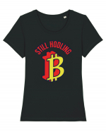 Still Hodling Tricou mânecă scurtă guler larg fitted Damă Expresser