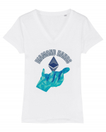 Diamond Hands Tricou mânecă scurtă guler V Damă Evoker