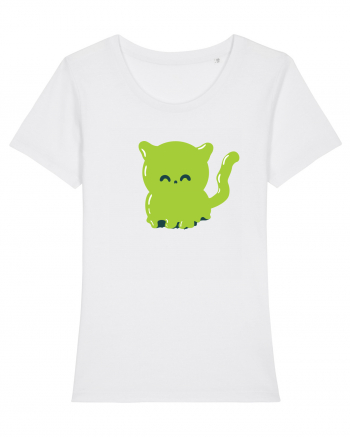 Ghost green kitty White