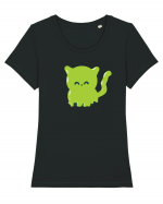 Ghost green kitty Tricou mânecă scurtă guler larg fitted Damă Expresser
