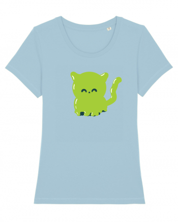 Ghost green kitty Sky Blue