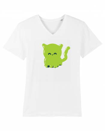 Ghost green kitty White