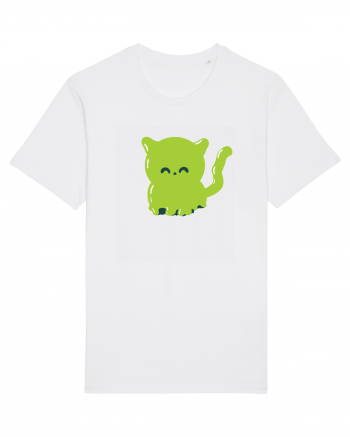 Ghost green kitty White