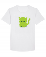 Ghost green kitty Tricou mânecă scurtă guler larg Bărbat Skater