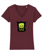 Reaper kitty Tricou mânecă scurtă guler V Damă Evoker