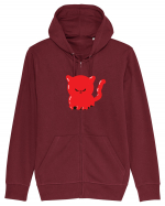 Ghost red devil kitty Hanorac cu fermoar Unisex Connector