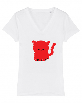 Ghost red devil kitty White