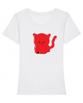 Ghost red devil kitty White