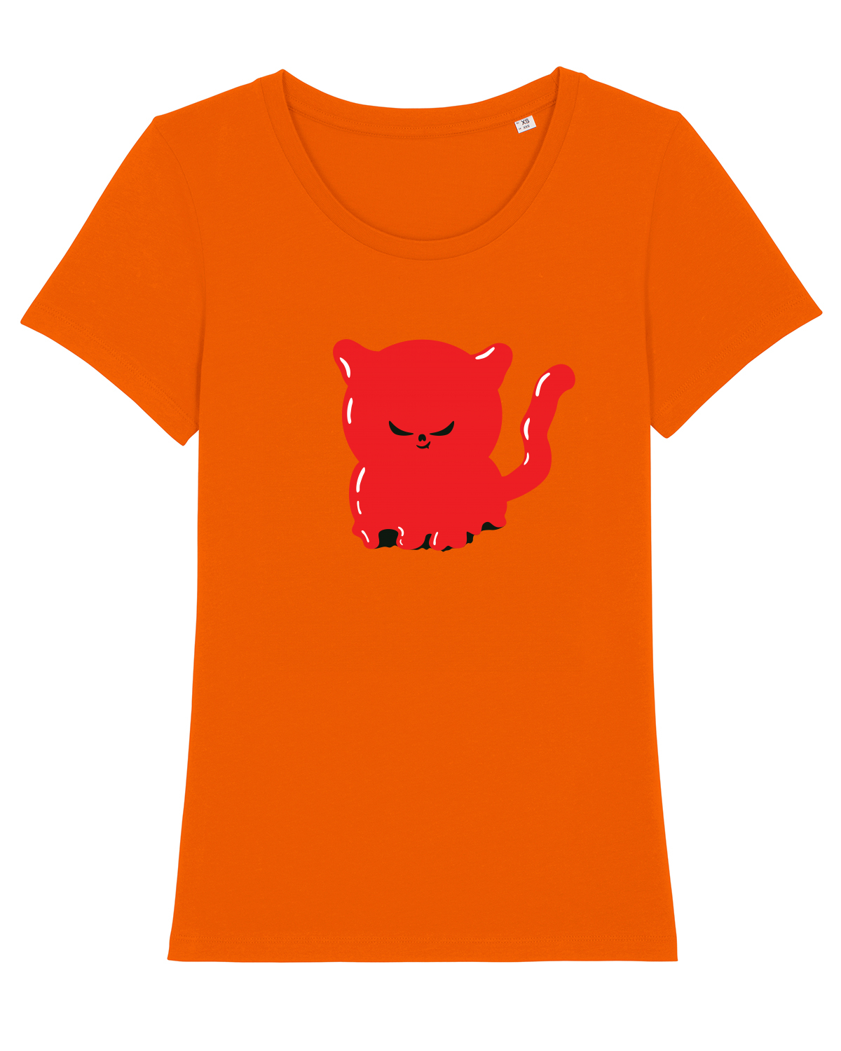 Tricou mânecă scurtă guler larg fitted Damă Expresser Bright Orange