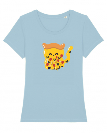 Pizza Kitty  Sky Blue