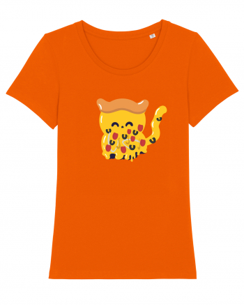 Pizza Kitty  Bright Orange