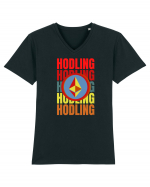 Hodling.Etherum  Tricou mânecă scurtă guler V Bărbat Presenter