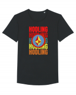 Hodling.Etherum  Tricou mânecă scurtă guler larg Bărbat Skater