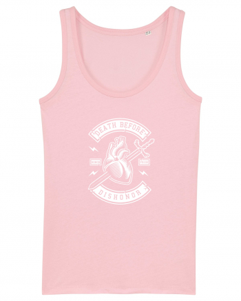 Death Before Dishonor Heart White Cotton Pink