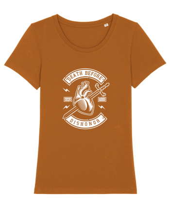 Death Before Dishonor Heart White Roasted Orange