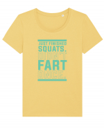 SQUATS Tricou mânecă scurtă guler larg fitted Damă Expresser