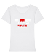 FIREFIGHTER Tricou mânecă scurtă guler larg fitted Damă Expresser