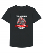 FIREFIGHTER Tricou mânecă scurtă guler larg Bărbat Skater