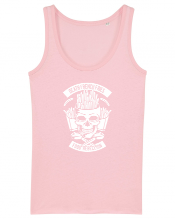 Fast Food Skull White Cotton Pink