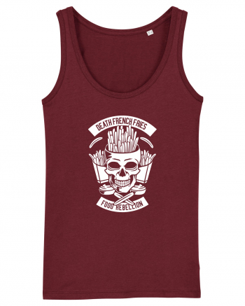 Fast Food Skull White Burgundy