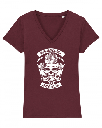 Fast Food Skull White Burgundy