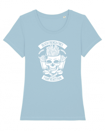 Fast Food Skull White Sky Blue