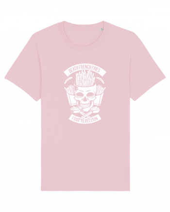 Fast Food Skull White Cotton Pink