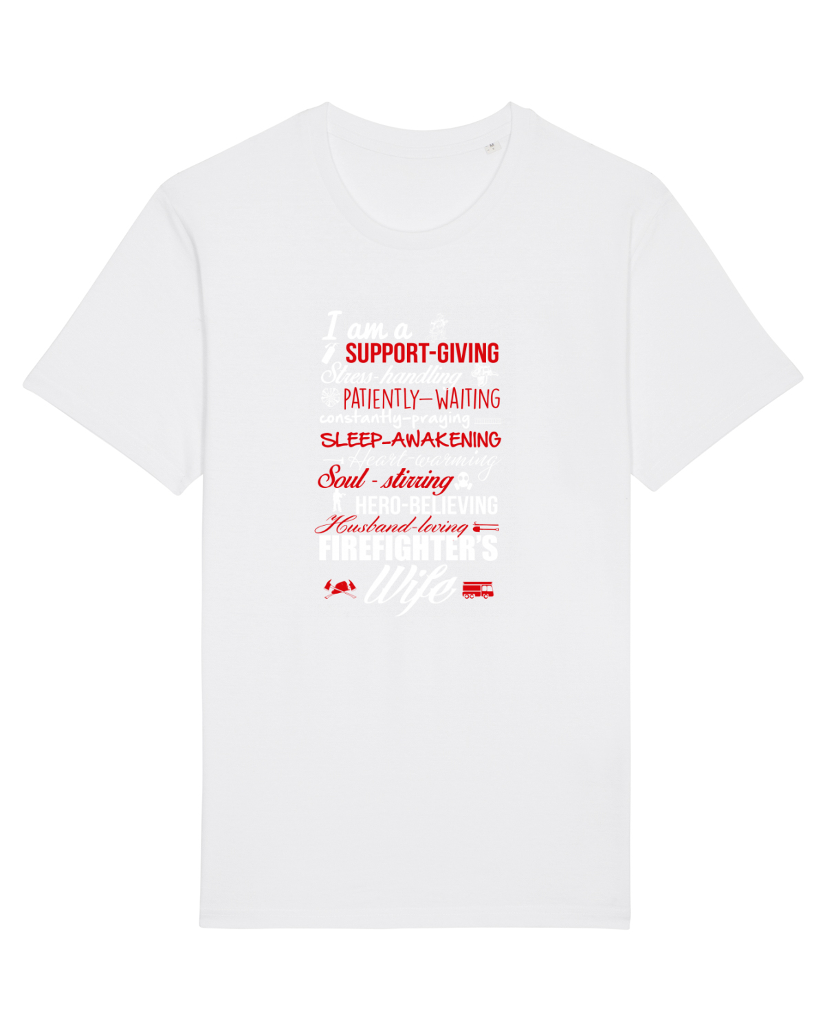 Tricou mânecă scurtă Unisex Rocker White