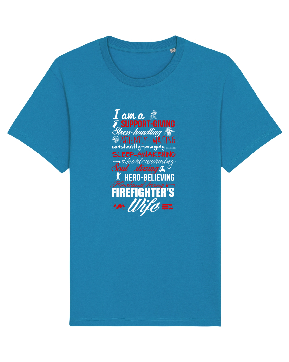Tricou mânecă scurtă Unisex Rocker Azur