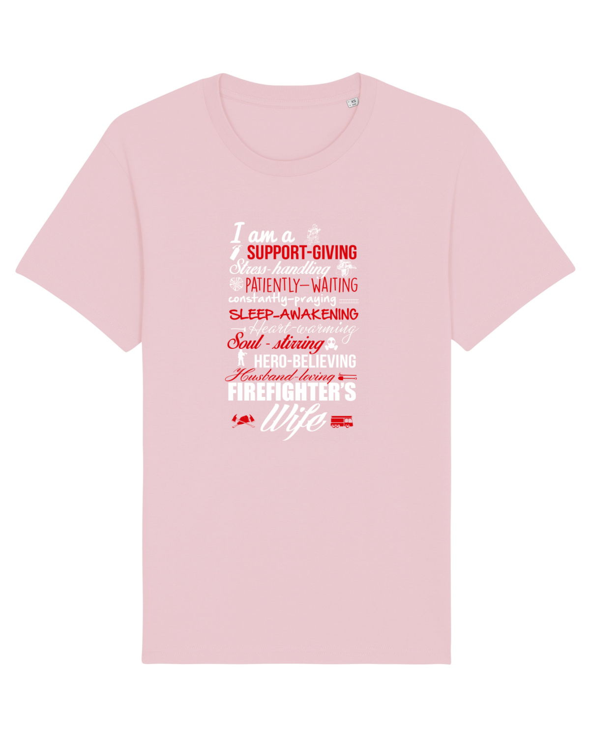 Tricou mânecă scurtă Unisex Rocker Cotton Pink