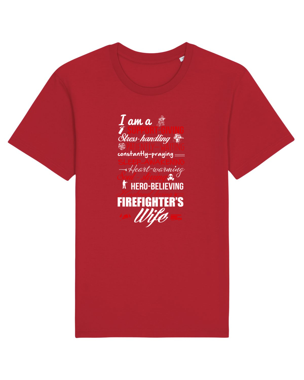 Tricou mânecă scurtă Unisex Rocker Red