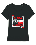 FISHING Tricou mânecă scurtă guler larg fitted Damă Expresser