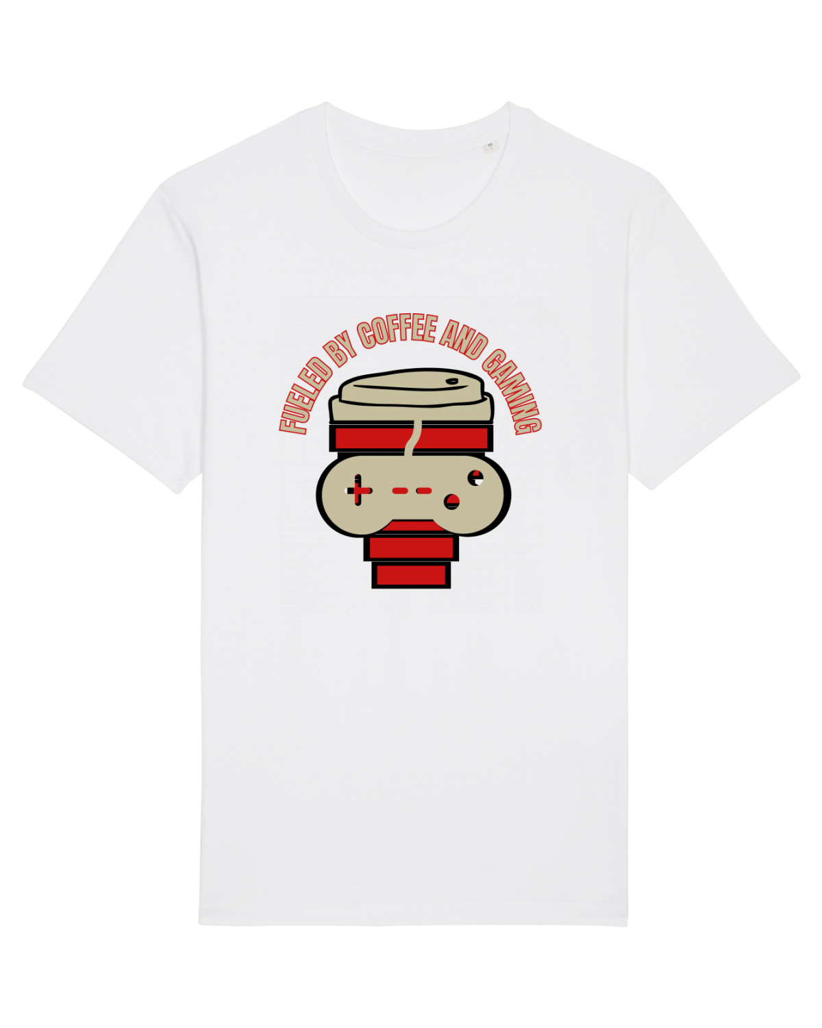 Tricou mânecă scurtă Unisex Rocker White