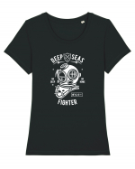 Scafandru Sea White Tricou mânecă scurtă guler larg fitted Damă Expresser
