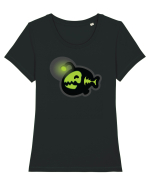 Ghost green fish Tricou mânecă scurtă guler larg fitted Damă Expresser