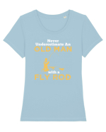 OLD MAN Tricou mânecă scurtă guler larg fitted Damă Expresser