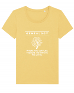 GENEALOGY Tricou mânecă scurtă guler larg fitted Damă Expresser