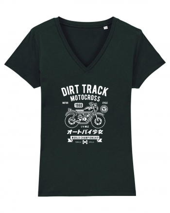 Dirt Track Moto White Black