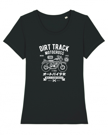 Dirt Track Moto White Black