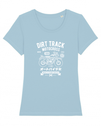 Dirt Track Moto White Sky Blue