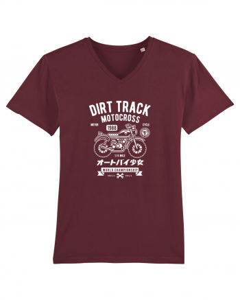 Dirt Track Moto White Burgundy