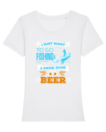 FISHING Tricou mânecă scurtă guler larg fitted Damă Expresser