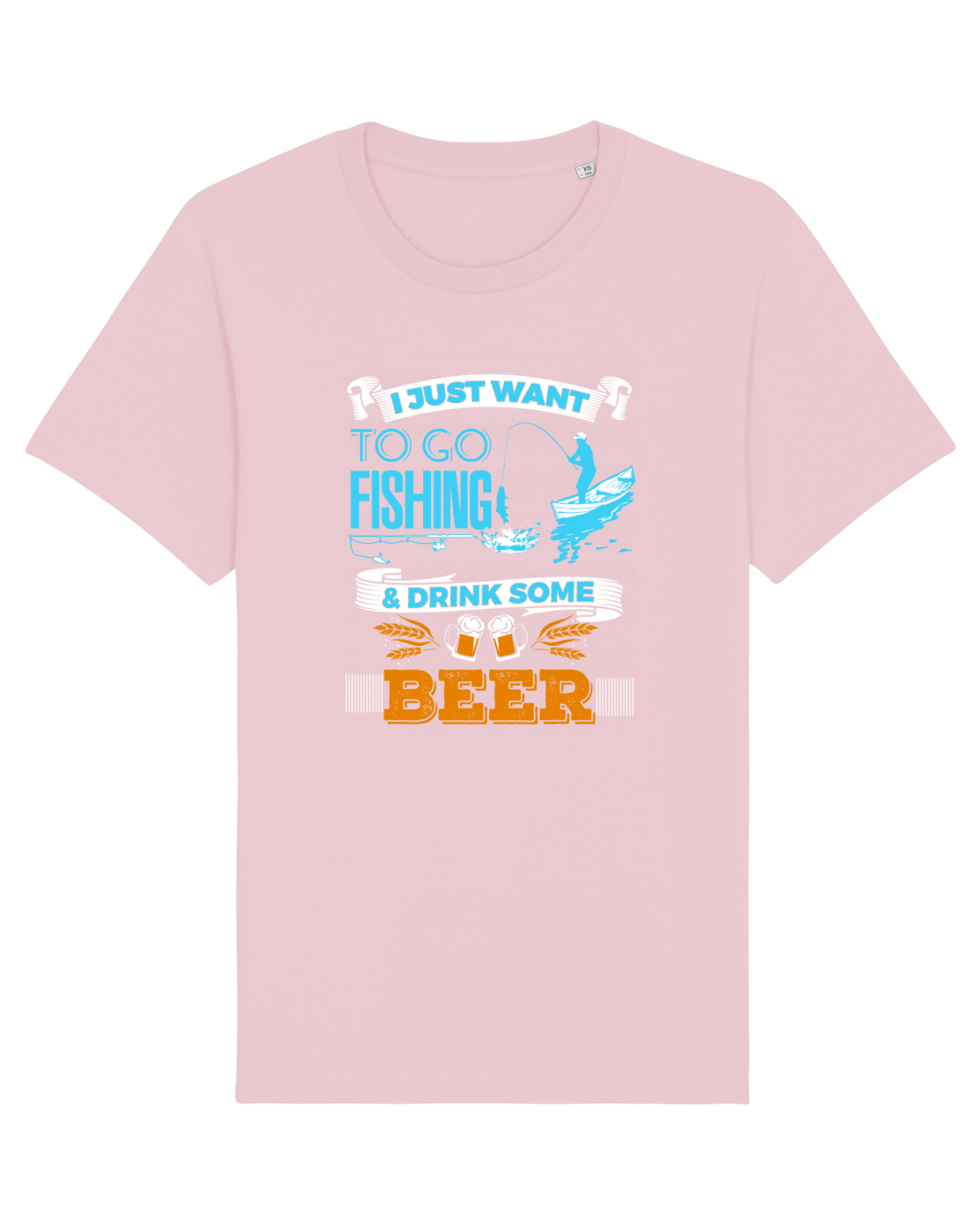 Tricou mânecă scurtă Unisex Rocker Cotton Pink