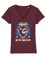 GYM Tricou mânecă scurtă guler V Damă Evoker