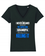 Grandpa Tricou mânecă scurtă guler V Damă Evoker