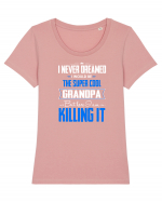 Grandpa Tricou mânecă scurtă guler larg fitted Damă Expresser