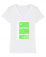 HUSTLE Tricou mânecă scurtă guler V Damă Evoker