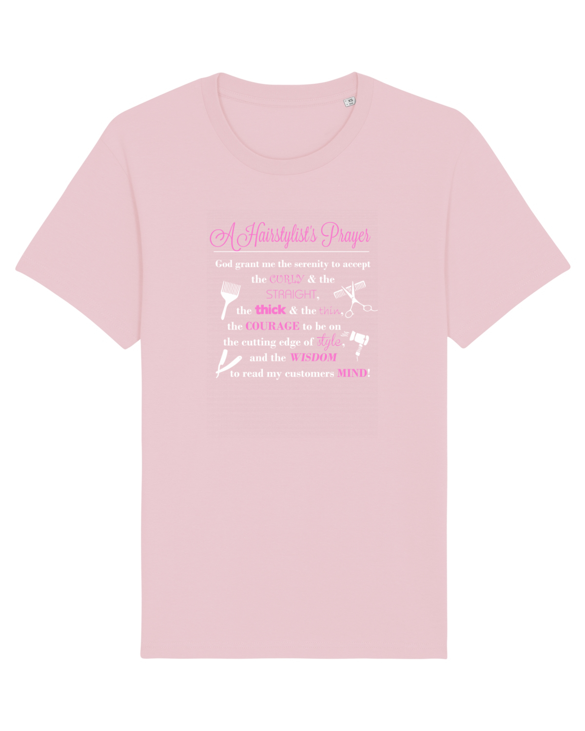 Tricou mânecă scurtă Unisex Rocker Cotton Pink